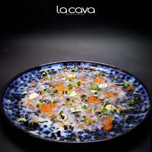 Carpaccio de gamba roja